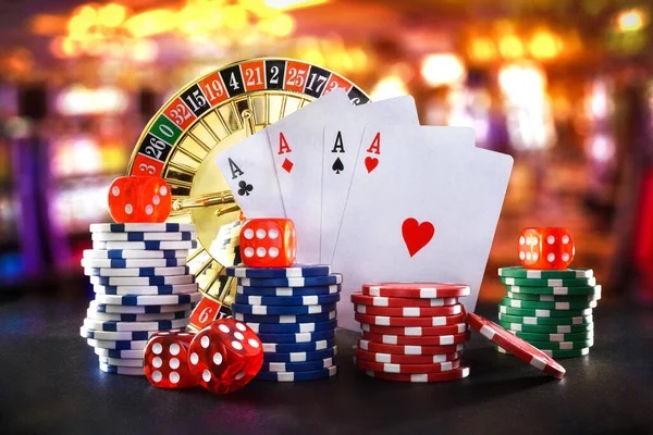 Caribbean Stud Poker hand rankings displayed on live dealer table